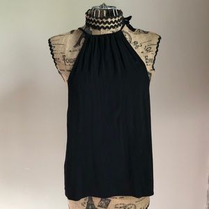 Tobi Black Tank Top W/ Open Back Size Small